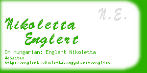 nikoletta englert business card